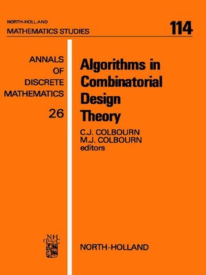 cover image of Algorithms in Combinatorial Design Theory